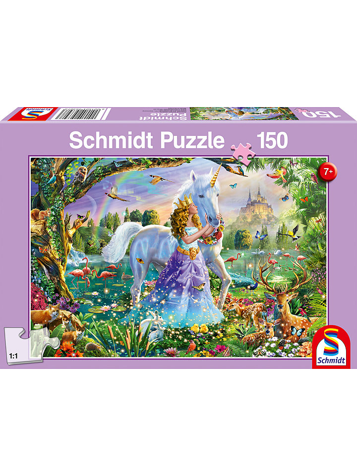 Schmidt Spiele 150tlg. Puzzle "Prinzessin mit Einhorn und Schloss" - ab 7 Jahren - onesize