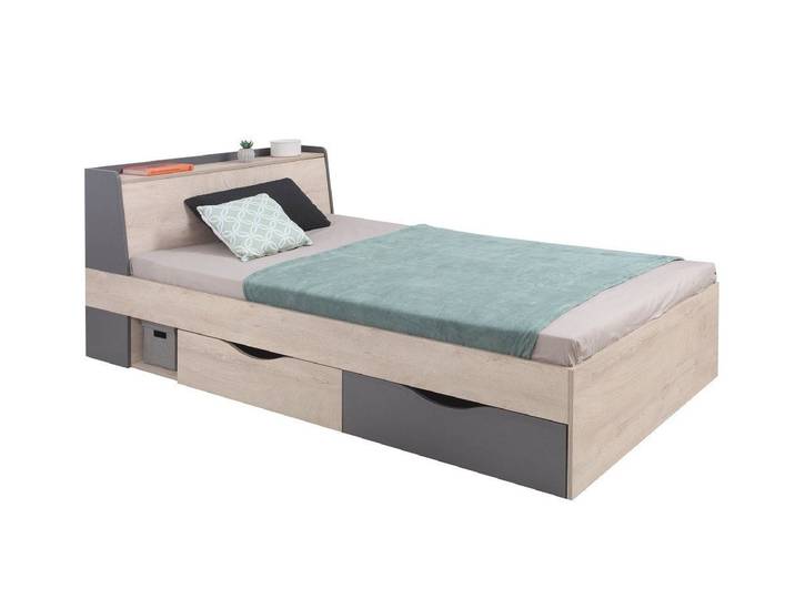 Deine Möbel 24 Jugendbett DARLA D14 90x200 DARLA D15 120x200 Bett Kinderbett (Set, 3-tlg., inkl. Schubladen Lattenrost), Jugendzimmer