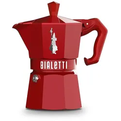 Kaffeekanne Moka Exclusive rot 3 Tassen - 13 cl Rund Aluminium Bialetti 14x10 cm