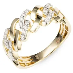 DIAMOUR Ring 24 Brillanten zus. ca. 0,25ct Gold 375