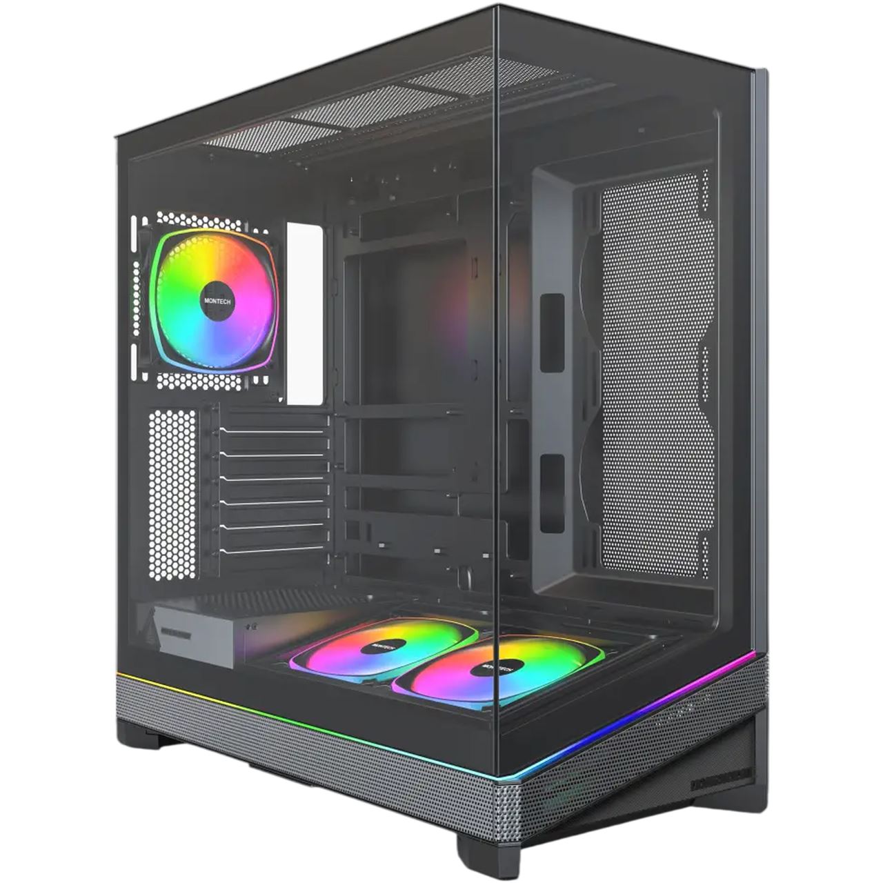 Montech Sky 3 PC-Gehäuse, Midi-Tower, ATX, ARGB, Tempered Glass - schwarz