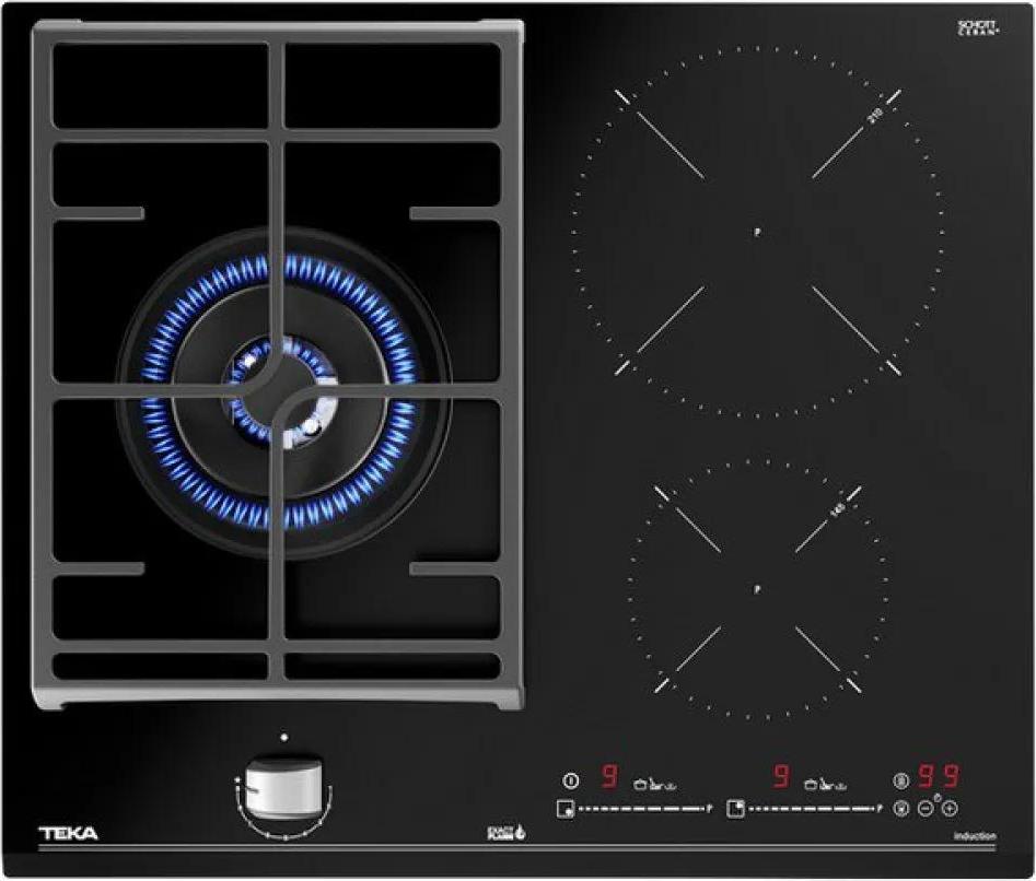 Teka JZC 63312 ABN, Schwarz, Integriert, 60 cm, Kombi, Glaskeramik, 3 Zone(n)