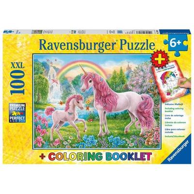 Puzzle Ravensburger Magische Einhörner 100 Teile XXL Colouring Booklet