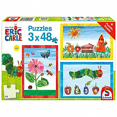 Schmidt Spiele Puzzle - Die Welt der kleinen Raupe Nimmersatt - 3x48 Teile 304873