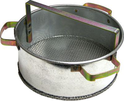 Kleinteilekorb für Wasch- und Tauchbehälter PREMIUM LINE, Volumen 8 l, Ø 238 x H 254 mm, Tragegriff, Stahlblech, rot