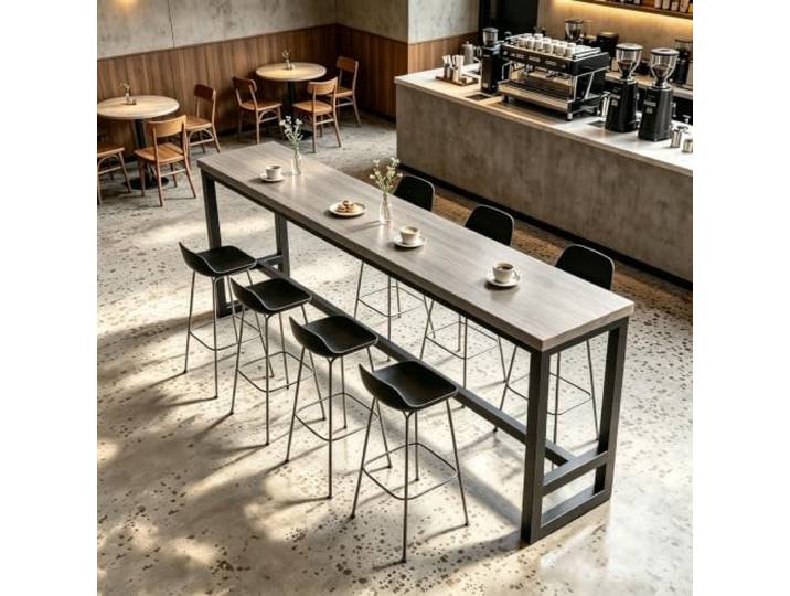 WYBDMWY Bartisch, Hochtisch für Küche,Tisch in Stehhöhe Vielseitig für Küche, Wohnzimmer, Fenster oder Café