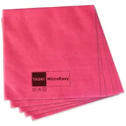 Microfasertuch Taski MicroEasy rot 37x38 cm, 5 Stück mit Vliesstofftechnologie, universell einsetzbar