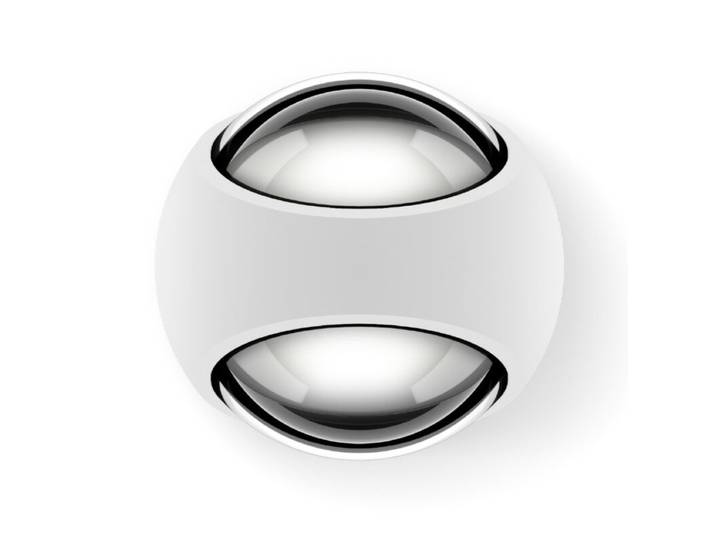 Occhio Wandaußenleuchte Sito verticale, LED, Kugelform, Up-/Dow