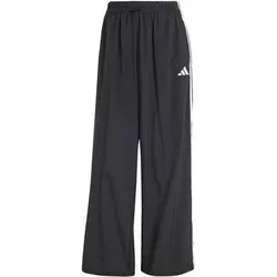 ADIDAS Damen Hose Essentials 3-Streifen Lifestyle Woven Parachute, Größe M in Schwarz Schwarz