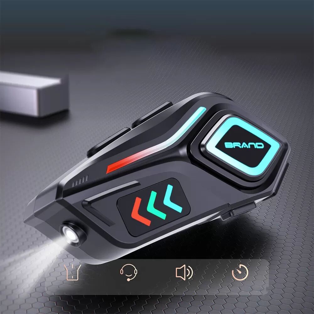 INF Helm Bluetooth Headset mit festem Mikrofon – Lange Akkulaufzeit & Geräuschunterdrückung
