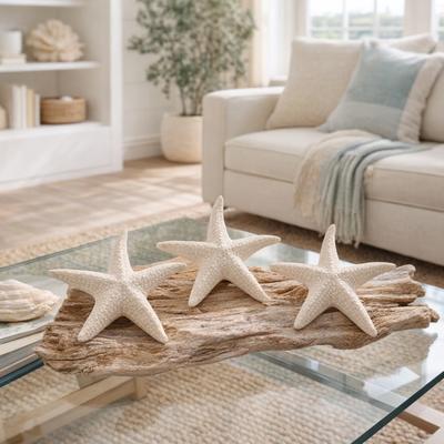 Sagebrook Home "Decorative Object Set of 3 - Tan Resin Sand Starfish, 7 in. - 7.0"""