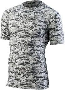 Augusta Sportswear AG2600 Athletic Hyperform Compression Top in White Digital size 3XL   Polyester Blend 2600