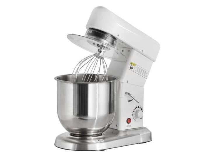 GastroHero Planetenrührwerk 7L I Teigknetmaschine für 750g Teig I Gastronomie Teigrühmaschine mit Edelstahlkessel I Knetmaschine Pizza mit 302 U/min