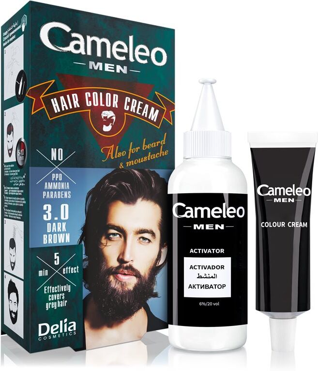 Delia Cosmetics Cameleo Men Haarfarbe Farbton 3.0 Dark Brown 30 ml