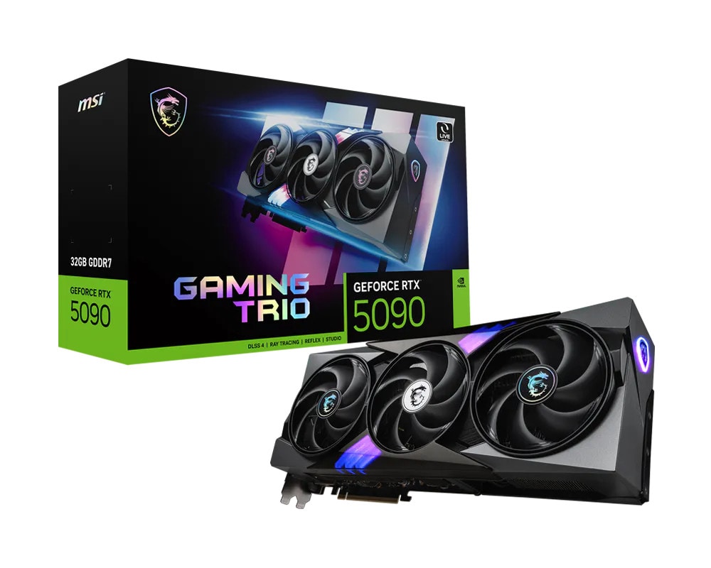 MSI GeForce RTX 5090 32G GAMING TRIO OC 32GB GDDR7 Grafikkarte, 1x HDMI, 3x DP V530-014R
