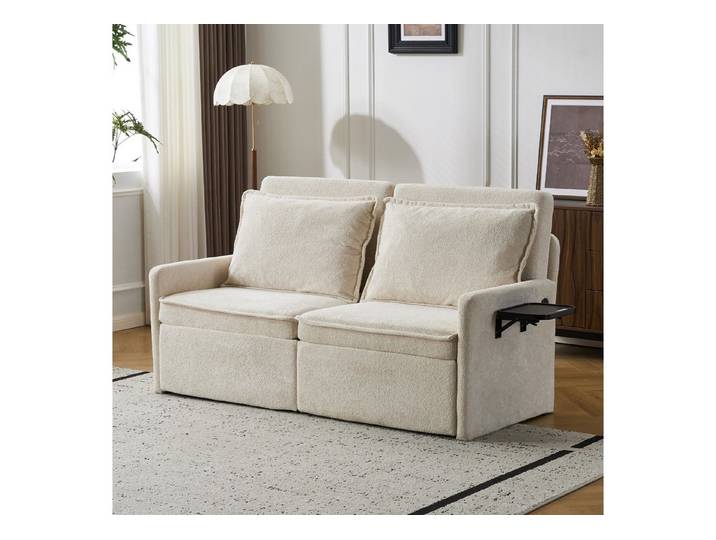 Fine Life Pro Sofa Schlafsofa mit Kissen und USB-Anschluss