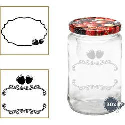 Graviertes Einmachglas mit edlem Motiv 720ml 30 Stück