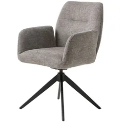 Stuhl Roxana Stoff Grau