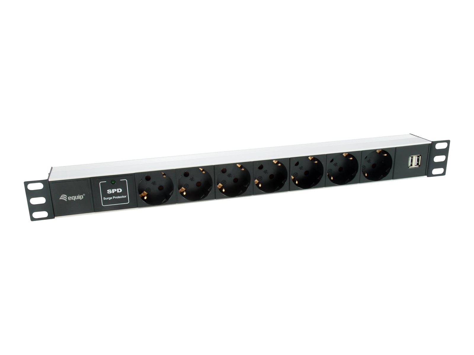 Equip Steckdosenleiste 19 inch 1HE 8-voudig Schuko 16A met 1,8m kabel
