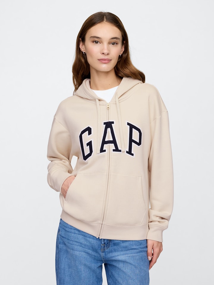 GAP Sweatjacke in Beige - M