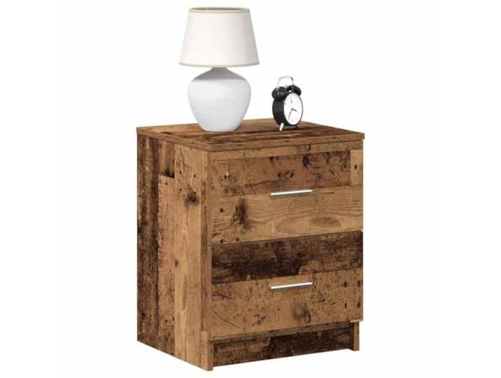 HEFZGDB Nachttische 2 Stück mit 2 Schubladen Altholz-Optik 40x36x50 cm Stauraum Kommode
