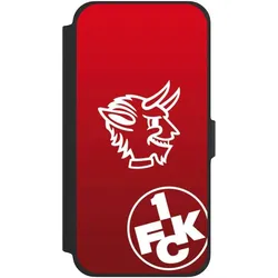 Nivocase Klapphülle für Apple iPhone 13 Pro Max Handyhülle aus Kunst Leder NIVOflip schwarz 1. FC (Apple iPhone 13 Pro Max), Smartphone Hülle, Schwarz