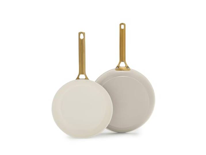 GreenPan Reserve 2.0 Bratpfannen-Set 24/28 cm, Taupe Keramik-Antihaft, gleichmäßige Wärme, für Induktion