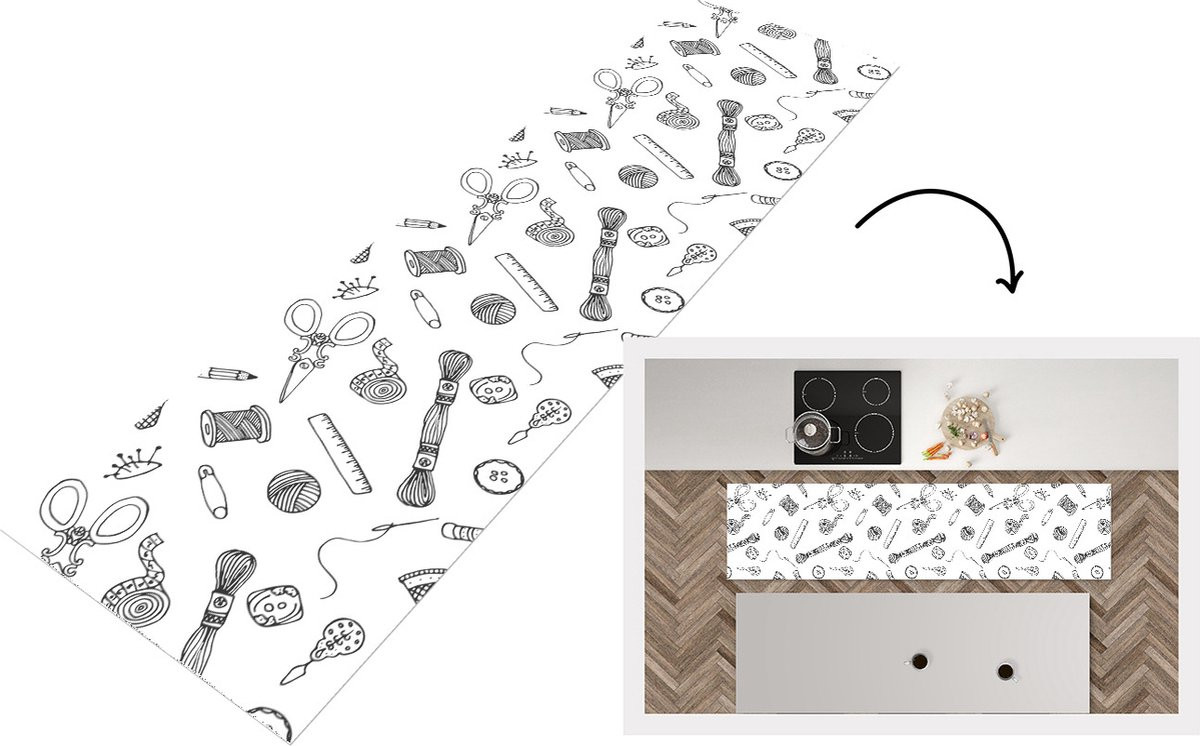 KitchenYeah Keukenloper Abstract Vinyl Rect으로angular