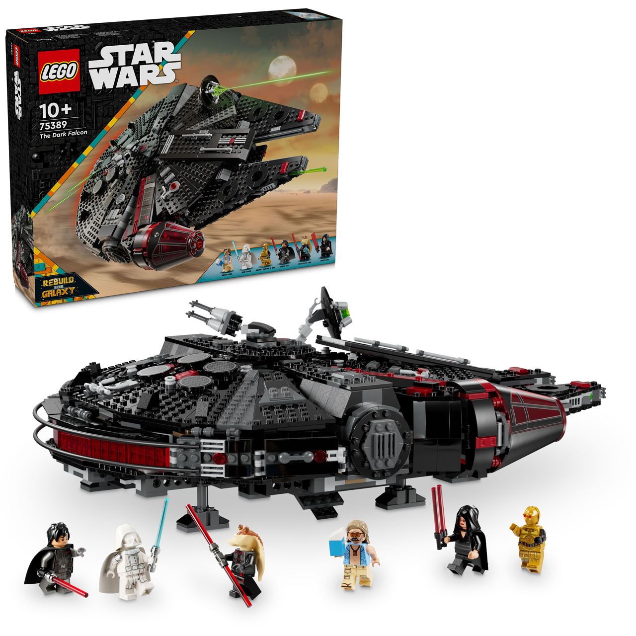 LEGO Star Wars 75389 Dunkler Millennium Falke, Bauspielzeug für Kinder