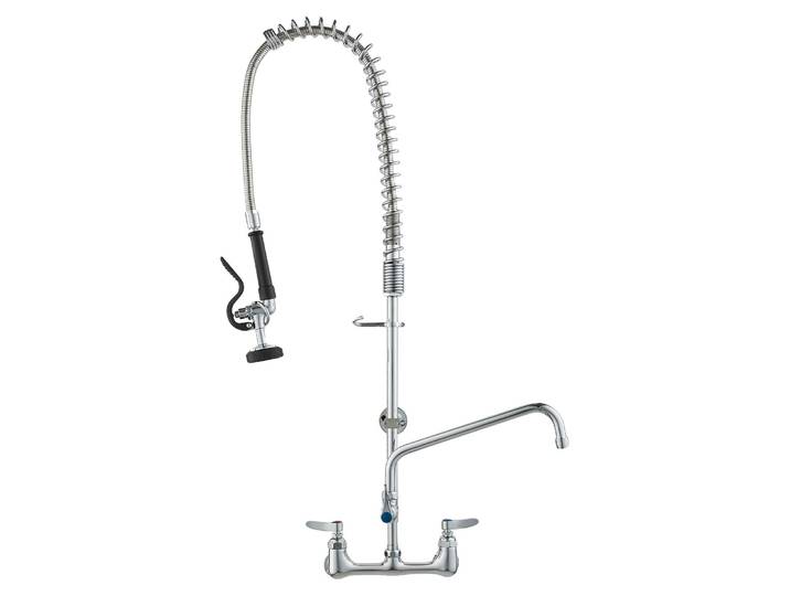 Robinet commercial VEVOR avec douchette de pré-évier\, hauteur 915\, bec pivotant 30\,5 cm\, robinet d'évier de cuisine pour montage mural\, appareil en laiton avec douchette extractible\, pour évier 1/2/3 compartiments