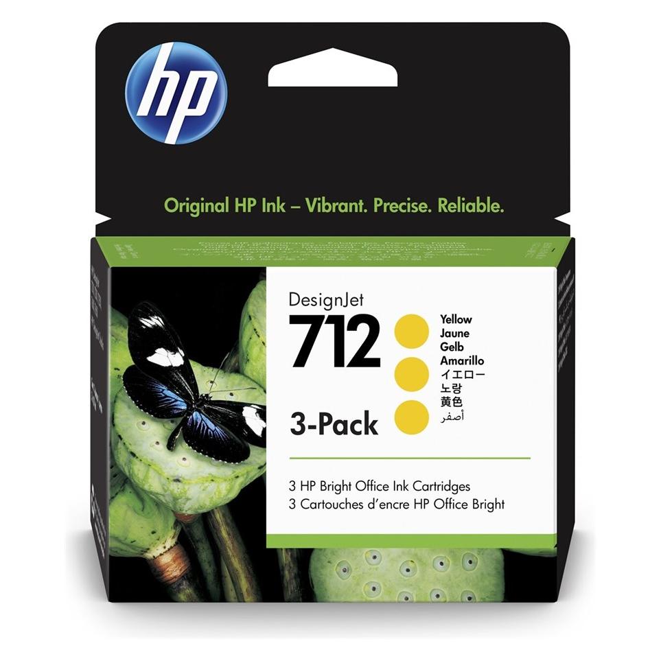 HP 712 3er Pack (Y) (3ED79A)