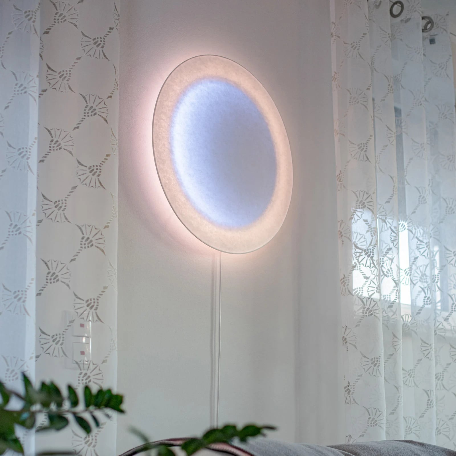 Ingo Maurer MOODMOON RGBW LED wandlamp, rond, papier/karton