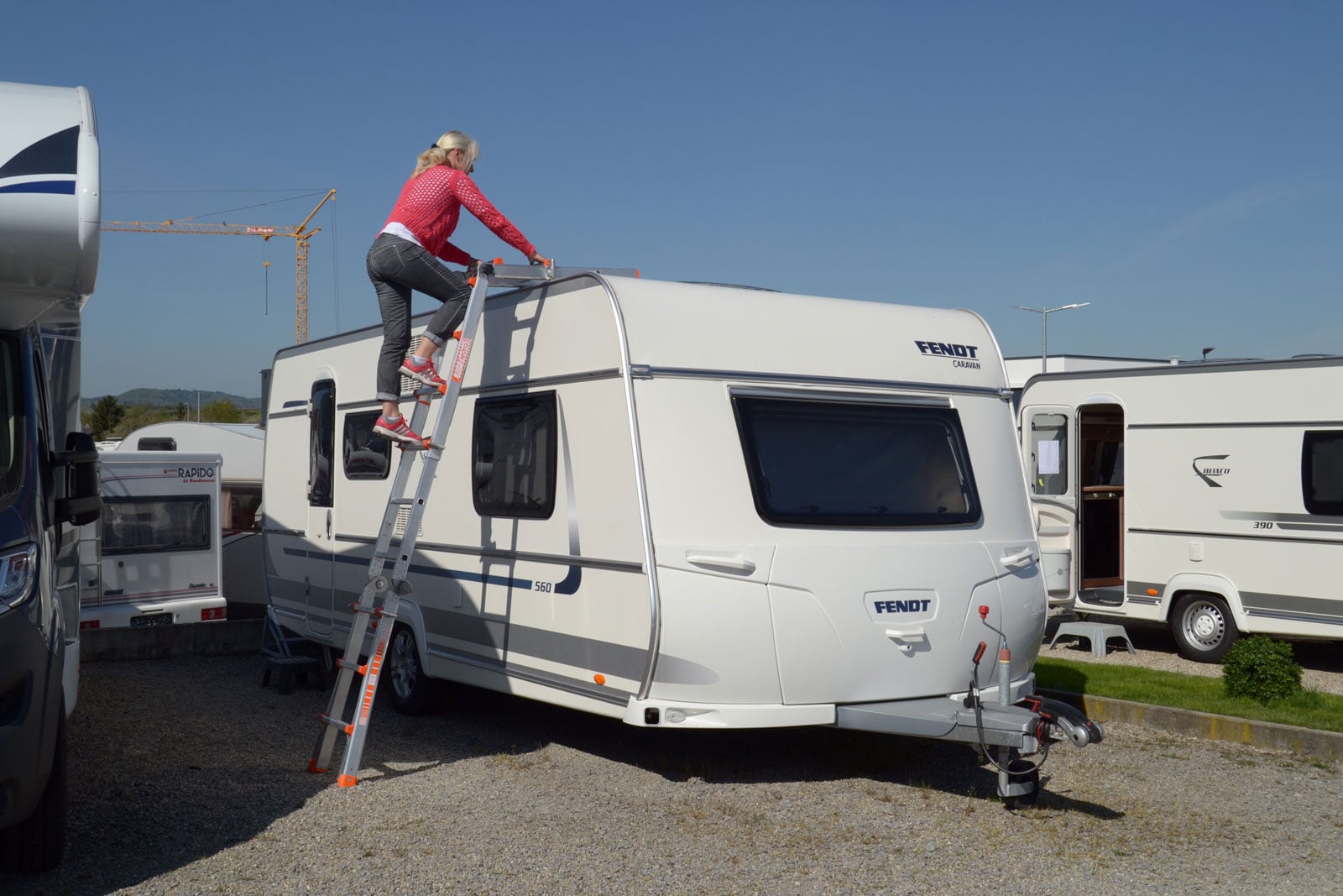 Siedra-Leitern Siedra Caravanleiter Sicherheitsleiter 977 4x4 Sprossen 977/4x4