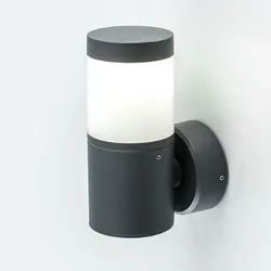 EVN LED Wandleuchte Balkon- Terrasse & Hauseingang anthrazit IP54 warmweißes gedämpftes Licht