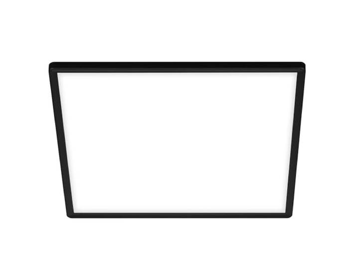 BRILONER - Plafonnier à LED à lumière indirecte\, plat\, couleur de lumière blanc neutre\, plafonnier à LED\, lampe de salon\, panneau à LED\, lampe de cuisine\, éclairage de plafond\, 42x42x2\,9 cm\, noir