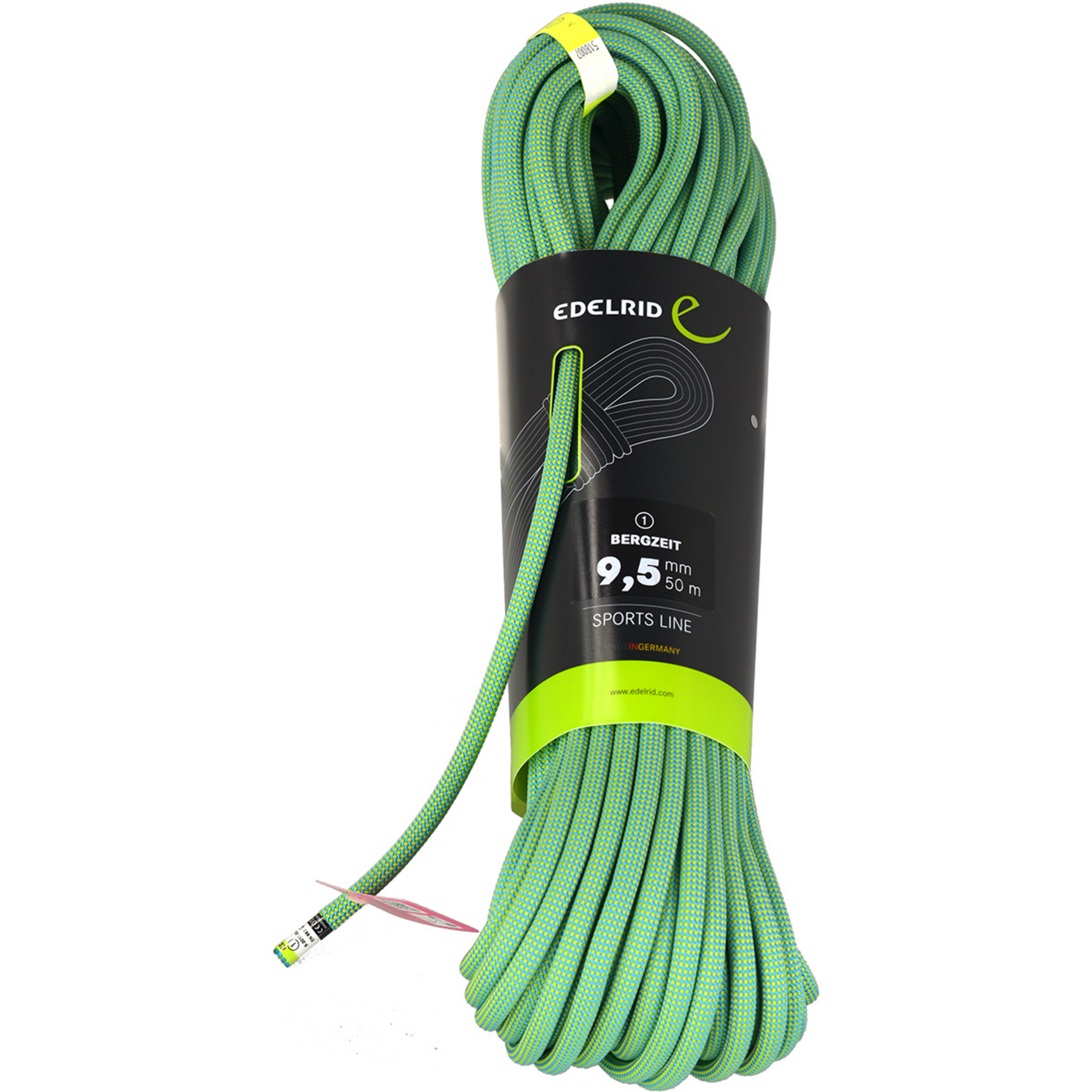 Edelrid Bergzeit 9.5 dry Kletterseil Kletterseile gruen Größe 30m Sportklettern