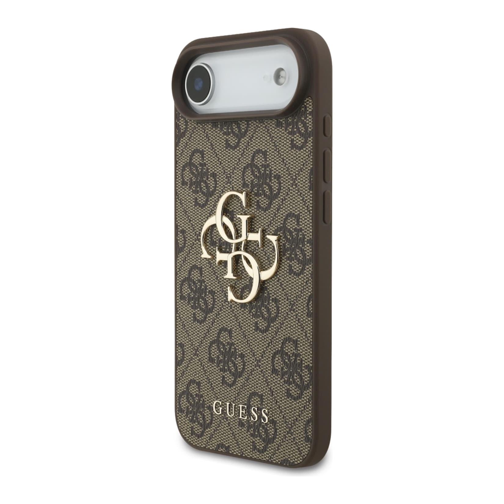 Guess Apple iPhone 17 Air 4G Big Logo Schutzhülle Case Cover Etui Braun