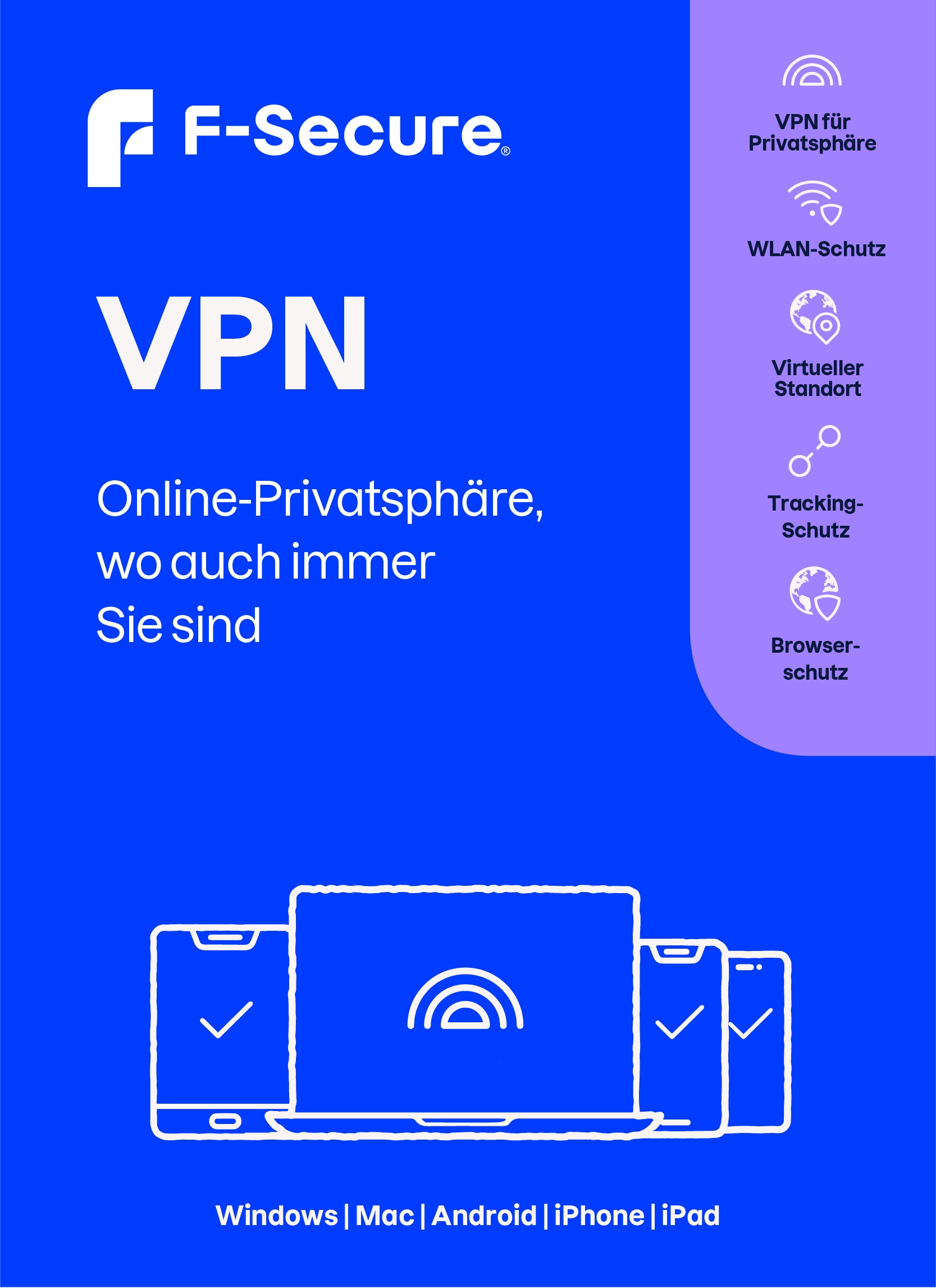 F-Secure VPN | 3 Geräte | 1 Jahr | Download & Produktschlüssel