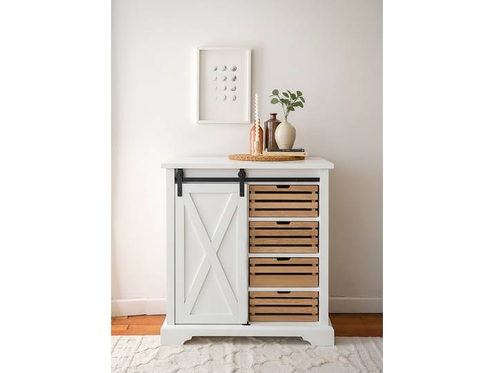 Commode 90 x 100 x 45cm Blanc