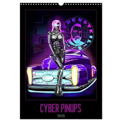 CYBER PINUPS (Wandkalender 2026 DIN A3 hoch), CALVENDO Monatskalender