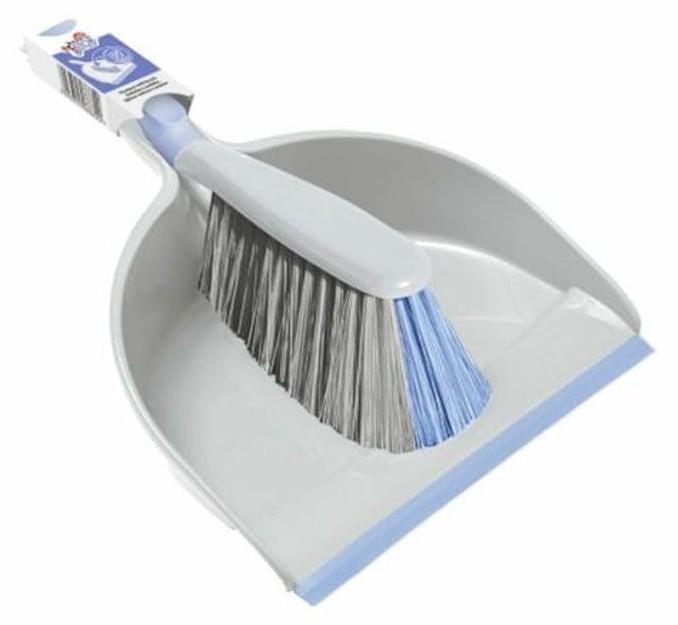 Dripio Handveger en bezemset, antibacterieel, grijsblauw