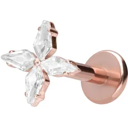 Titan Labret mit Innengewinde KRISTALLSTERN