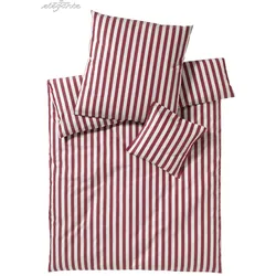 Elegante Perkal Bettwäsche »Lido« Bordeaux 7022-01 Bettwäsche 155x200 cm / 80x80 cm