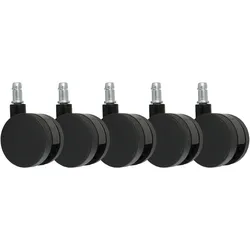AMSTYLE 5er-Set Teppichbodenrollen SPM1.937 Schwarz
