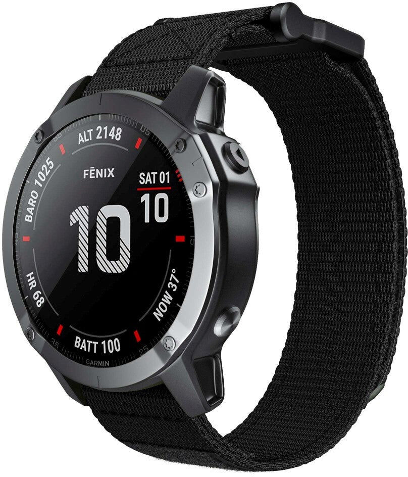 INCOVER Universal Garmin 26mm Nylon Rem m. Velcro - Sort