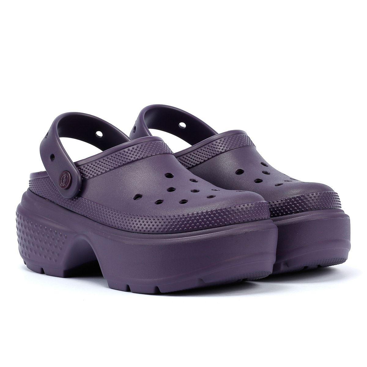 Crocs Stomp damesklompen donker Iris