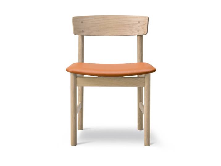 Fredericia Furniture Mogensen 3236 Stuhl Gesäubertes Eichen-Leder cognac 307
