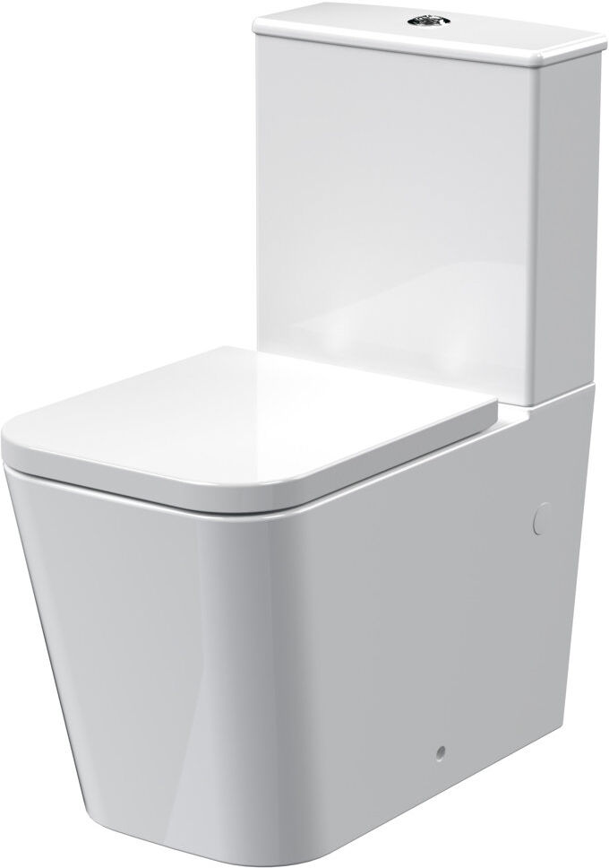 Nuie Ava 1.3 LPF Elongated 400 cm Floor Mounted Close Coupled Toilets (Seat Included) White 792mm H