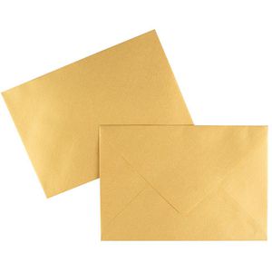 Ideen-mit-Herz Briefumschläge gold, C6, ohne Fenster, nassklebend, 120g/m², 100 Stück