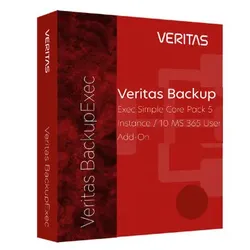 Veritas Backup Exec Simple Core Pack 5 Instance / 10 MS 365 User Add-On